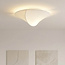 Plafondlamp Korena met vloeiende vorm en zijde-look kap - wit