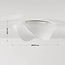 Plafondlamp Trenara met witte zijde-look kap en vloeiende vorm