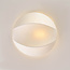Plafondlamp Trenara met witte zijde-look kap en vloeiende vorm