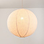 Hanglamp Amare beige met ronde linnen kap Ø60 cm