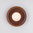 Wandlamp Ruva - donkerhout met melkwit glas