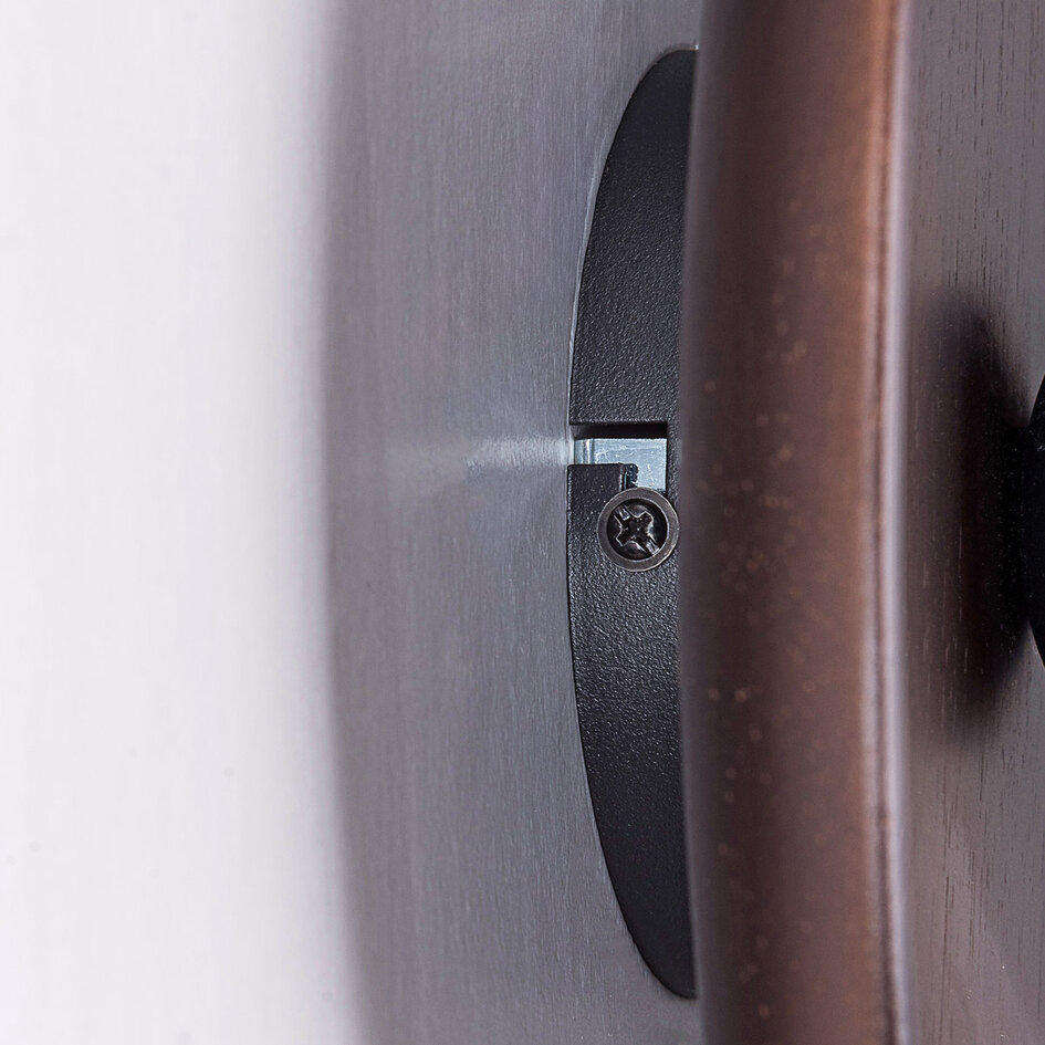 Wandlamp Ruva van donkerhout en melkwit glas