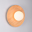 Wandlamp Ruva - lichthout met melkwit glas