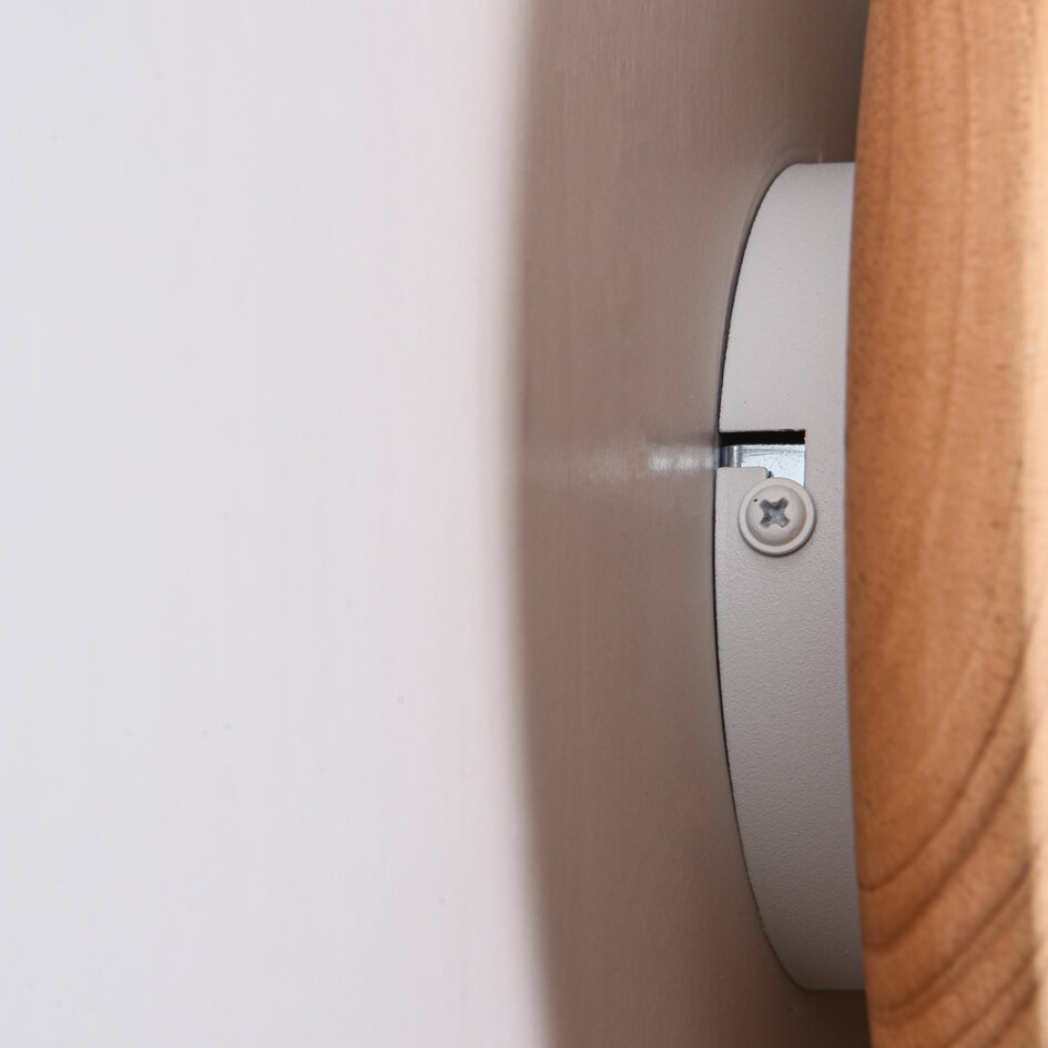 Wandlamp Ruva van lichthout en melkwit glas