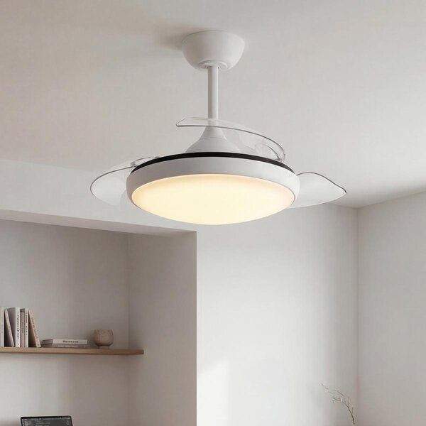 Plafondventilator wit incl. LED en afstandsbediening - Haizea