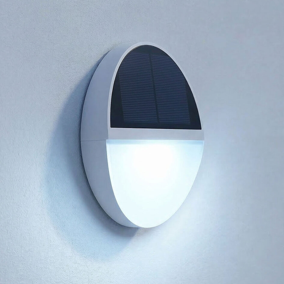 Ronde solar wandlamp - Linus