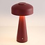Oplaadbare mushroom lamp Soma in rood met touch dimmer en instelbare lichtkleur