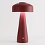 Oplaadbare mushroom lamp Soma in rood met touch dimmer en instelbare lichtkleur