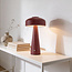 Oplaadbare mushroom lamp Soma in rood met touch dimmer en instelbare lichtkleur