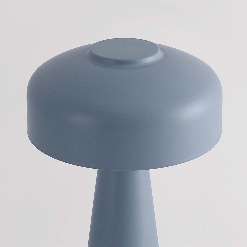 Oplaadbare mushroom lamp Soma lichtblauw met touch dimmer en instelbare kleurtemperatuur