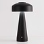 Oplaadbare mushroom lamp Soma zwart met touch dimmer en instelbare kleurtemperatuur