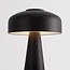 Oplaadbare mushroom lamp Soma zwart met touch dimmer en instelbare kleurtemperatuur