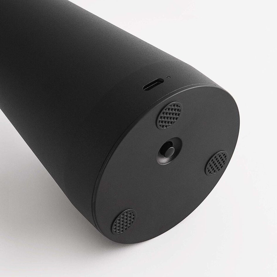 Oplaadbare mushroom lamp Soma zwart met touch dimmer en instelbare kleurtemperatuur