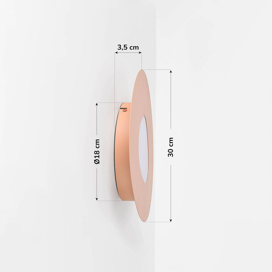 Wandlamp Felora in warm beige met organische vorm