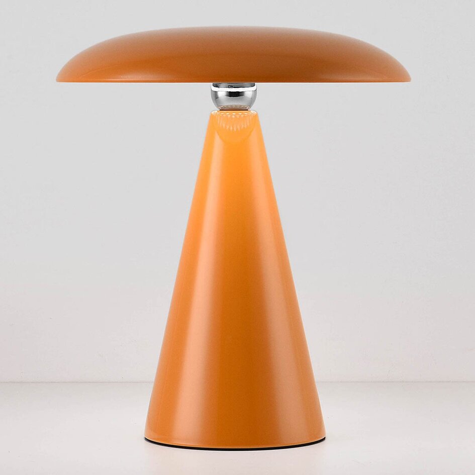 Oplaadbare tafellamp Ariso oranje met touch dimmer en instelbare lichtkleur