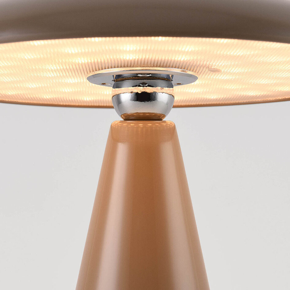 Oplaadbare tafellamp Ariso taupe met touch dimmer en instelbare lichtkleur