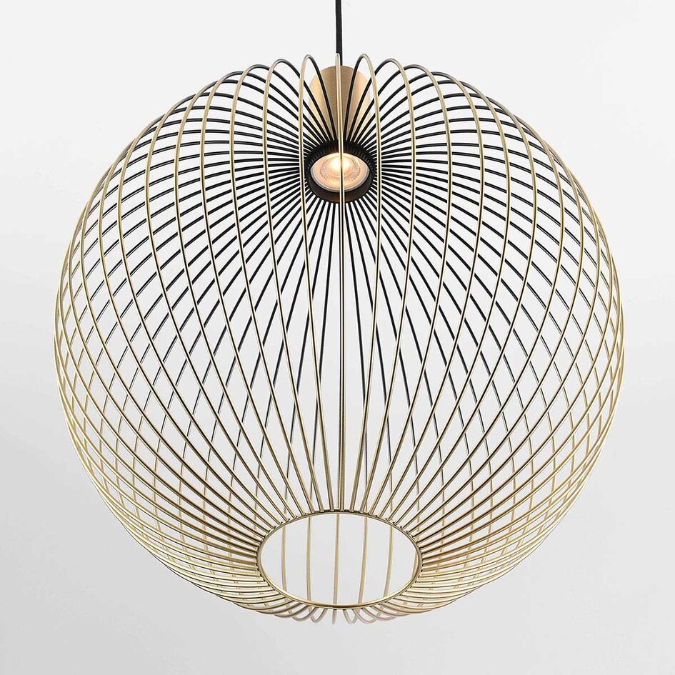 Hanglamp Nobla van zwart met goud metaal  Ø40 cm