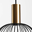 Moderne hanglamp Nobles zwart met goud metaal, 3-lichts