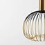 Moderne hanglamp Nobles zwart met goud metaal, 3-lichts