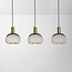 Moderne hanglamp Nobles zwart met goud metaal, 3-lichts