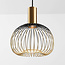 Moderne hanglamp Nobles zwart met goud metaal, 3-lichts