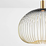 Moderne hanglamp Noblin zwart met goud metaal Ø60 cm