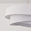 Design hanglamp Nerai beige met drie gelaagde linnen kappen