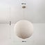 Hanglamp Amare beige met ronde linnen kap Ø60 cm