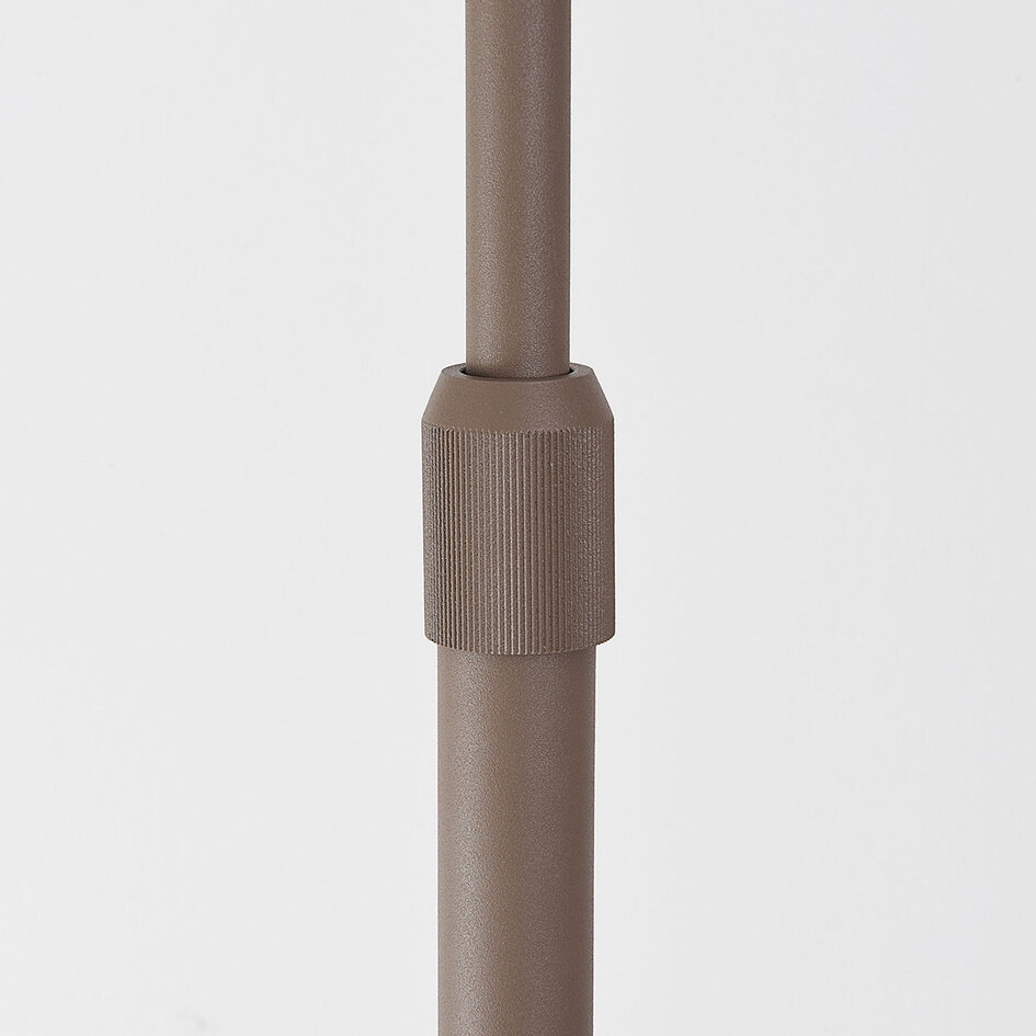 Vloerlamp Narae met verstelbare arm en linnen kap - taupe