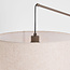 Vloerlamp Narae met verstelbare arm en linnen kap - taupe