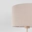 Vloerlamp Auras met beige linnen kap en travertin effect