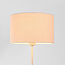 Vloerlamp Auras met linnen kap en travertin effect - beige