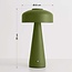Oplaadbare mushroom lamp Soma in groen met touch dimmer en instelbaar licht