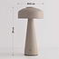 Oplaadbare mushroom lamp Soma in taupe met touch dimmer en instelbaar licht