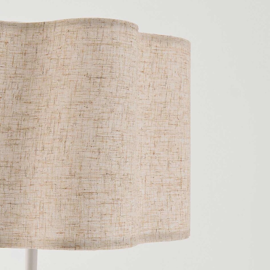 Vloerlamp Hiros beige met linnen kap