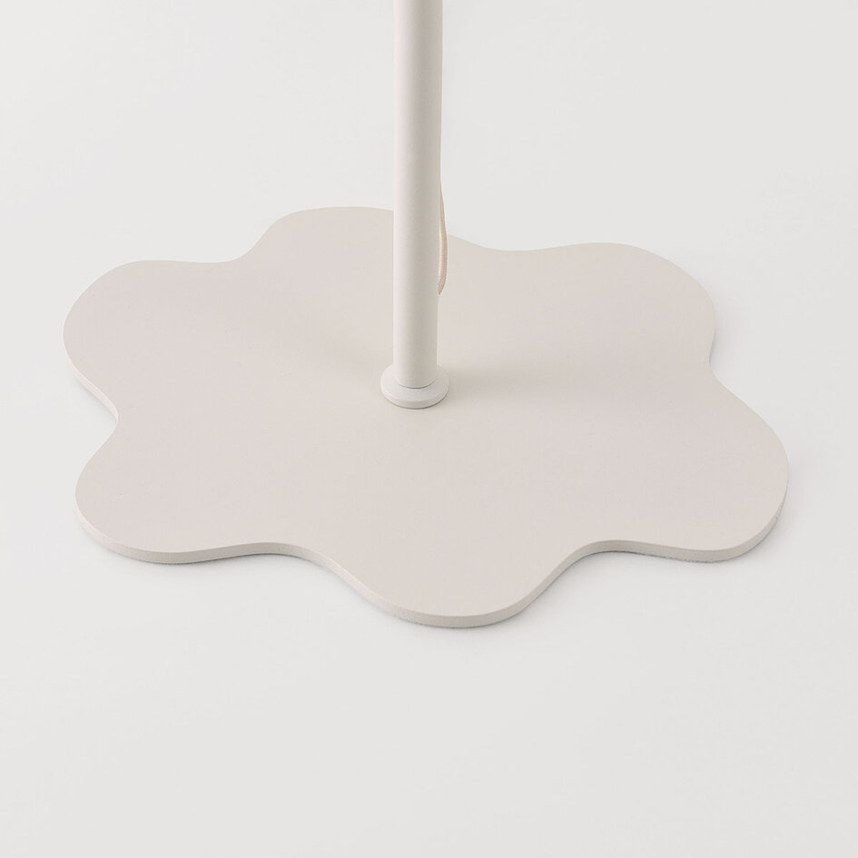 Vloerlamp Hiros beige met linnen kap