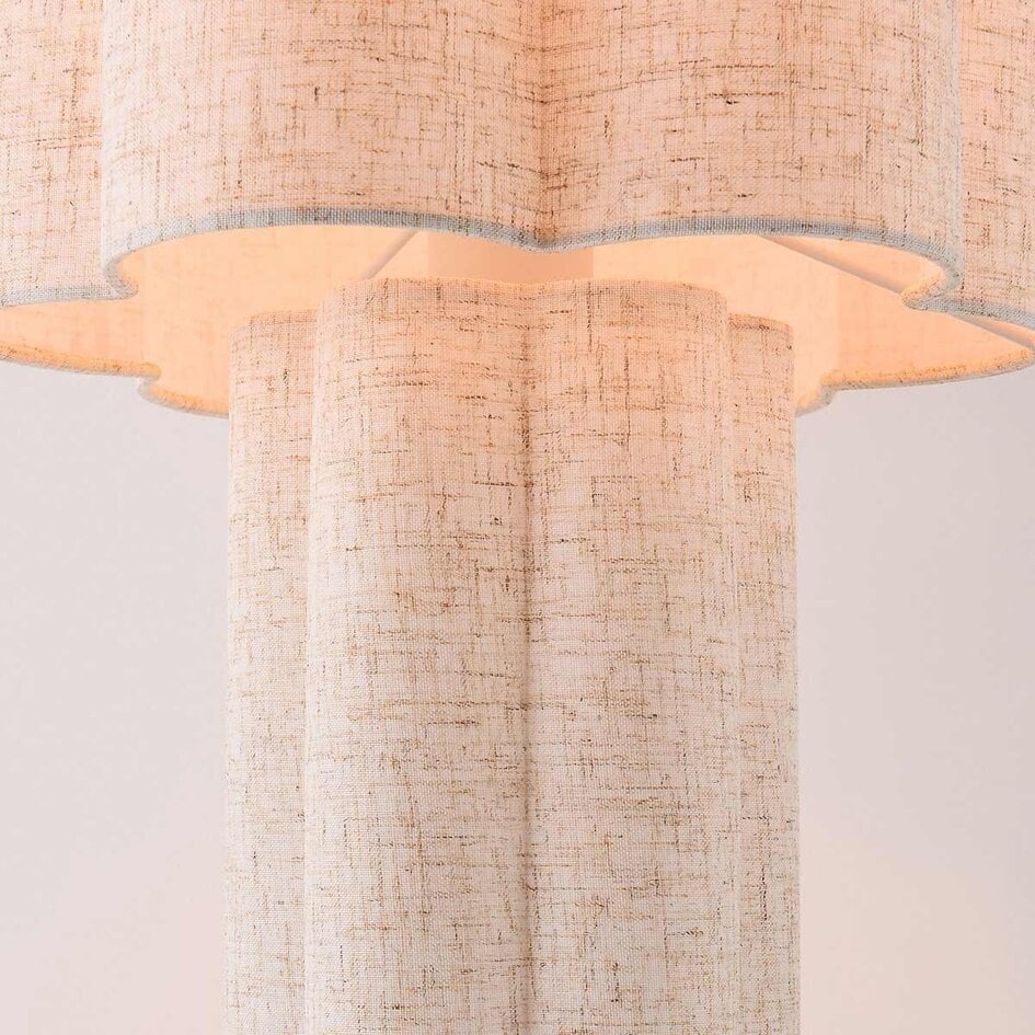 Tafellamp Hiko van linnen - beige