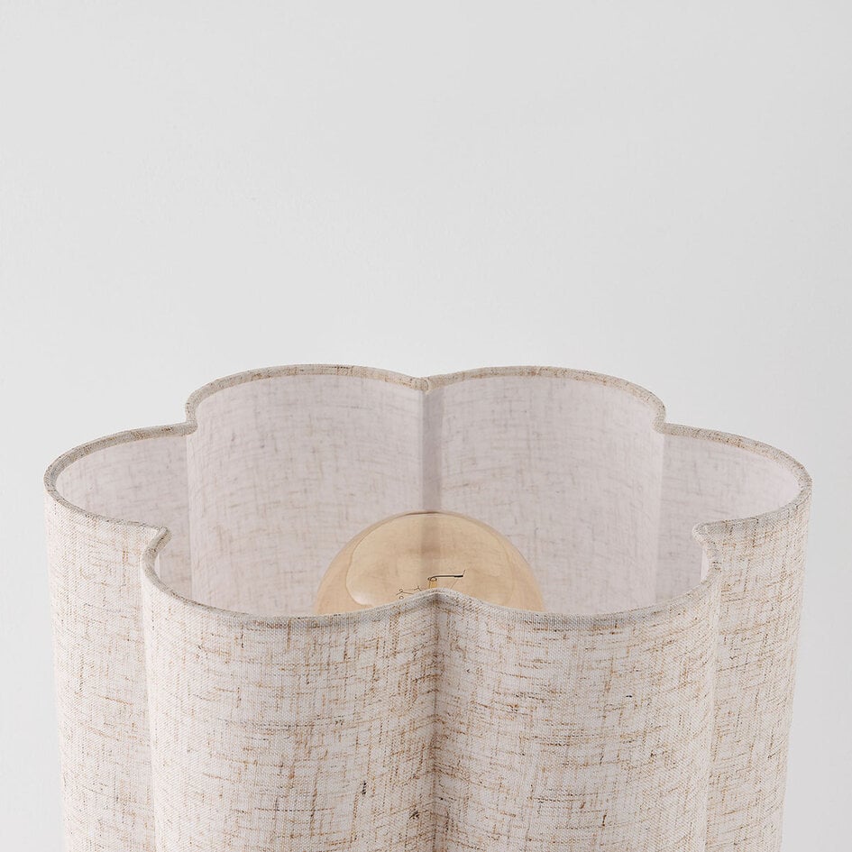 Tafellamp Hiko van linnen - beige