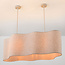 Hanglamp Hirom beige met linnen kap 2-lichts