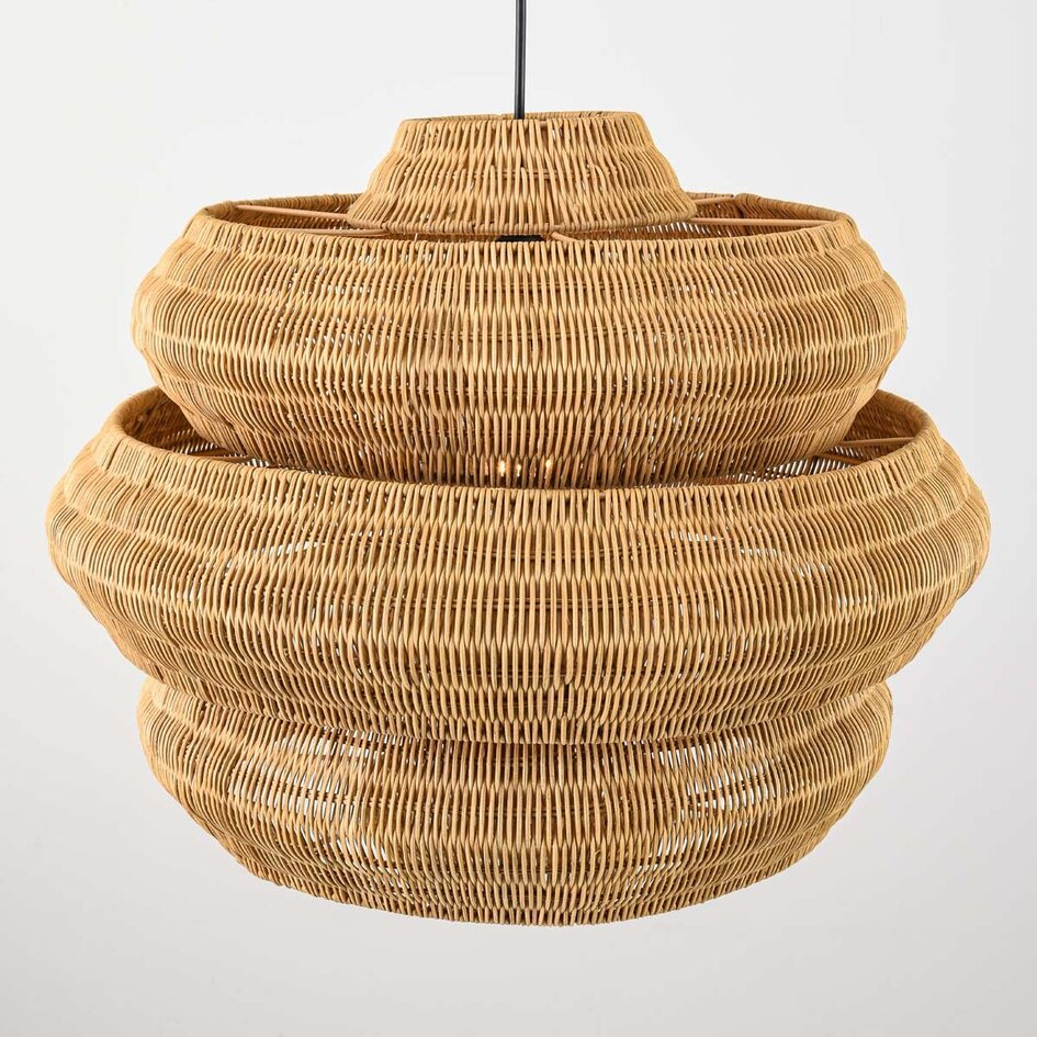 Rotan hanglamp Amiro - gelaagde kap