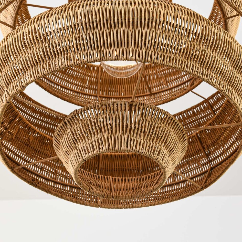 Rotan hanglamp Amiro - gelaagde kap