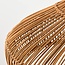 Hanglamp Suki van handgevlochten rotan met houten detail Ø49 cm