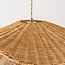 Rotan hanglamp Arua met handgevlochten dubbele kap en gouden detail Ø50 cm