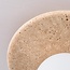 Plafondlamp Cenno - travertin-look met melkwit glas