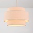 Hanglamp Corra beige met gelaagde linnen kap