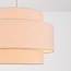 Hanglamp Corra beige met gelaagde linnen kap