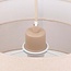 Hanglamp Corra beige met gelaagde linnen kap