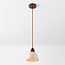 Japandi hanglamp Marena van travertin (natuursteen) en hout