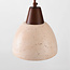 Japandi hanglamp Marena - travertin (natuursteen) en hout