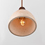3-lichts japandi hanglamp Marena van travertin (natuursteen) en hout